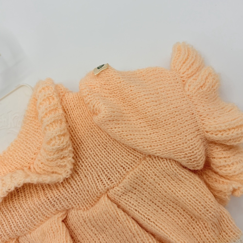 Vintage Cabbage Patch Kid Clothing - Peach Knit Duck Sweater Dress - Picture 3 of 4